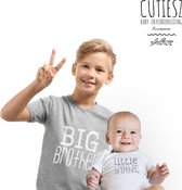 Cutiesz Big Brother T-shirt (Leeftijd ca. 6-7 jaar) en Little Brother Romper Jongens T-shirt Maat 134
