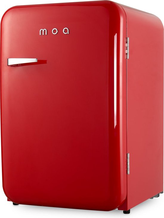 Koelkast: MOA Retro Koelkast Tafelmodel - 115 Liter - Hoogglans Rood - RF130R, van het merk MOA