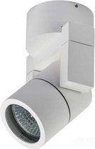 Opbouwspot Single Wit - 1x GU10 - IP54 - Dimbaar > spots verlichting wit | spotjes wit | opbouwspot wit | plafondlamp wit | spotje wit | wandlamp binnen wit | wandlamp buiten wit