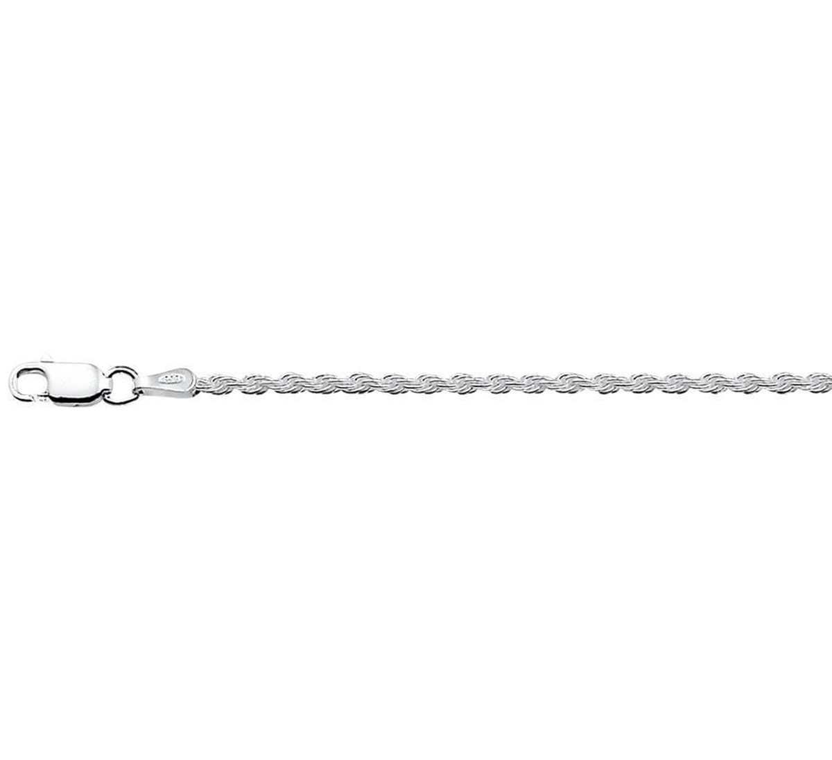 YO&NO - Enkelbandje - Zilver - Koord - 2mm - 24cm - Sieraden vrouw - Zilver 925