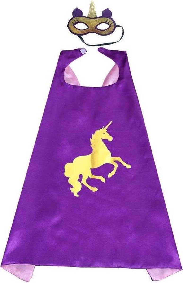 Uitdeelzakjes - Kostuum Kind - Eenhoorn - Unicorn Speelgoed - 3-Pack - Verkleedpak -Traktatie Uitdeelcadeautjes Kinderen - Cape - Masker - Verkleedkleding Meisje — afbeelding 3