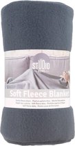 Studio Home Fleece Plaid - Extra Zacht - Polyester - 130 x 160cm - Grijs