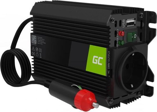 GREEN CELL 12V| PRO Voltage Auto Omvormer 12V naar 220V/230V, 150W(continu)...  | bol.com