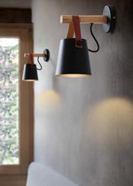 Nordic wandlamp | zwart metaal | 13x17x22 cm