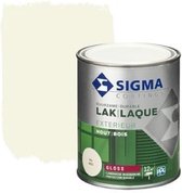 Sigma Houtlak Exterieur Hoogglans - Glansbehoud - Droog na 1,5 uur - RAL 9001 - Wit - 0.75L