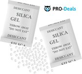 PRO-Deals |  250 (+25 gratis!)  x Zakjes Premium Silicagel droogmiddel / Silica gel desiccant / vochtabsorberend / vochtvreter / per zakje 1 gram