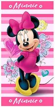 Minnie Mouse strandlaken - 70 x 140 cm. - Minnie handdoek - roze
