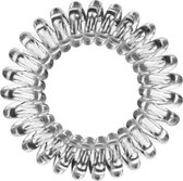5  Stuks - Haarelastiekjes Spiraal Telefoonkabel Stevig Spiralen Elastieken - Transparant