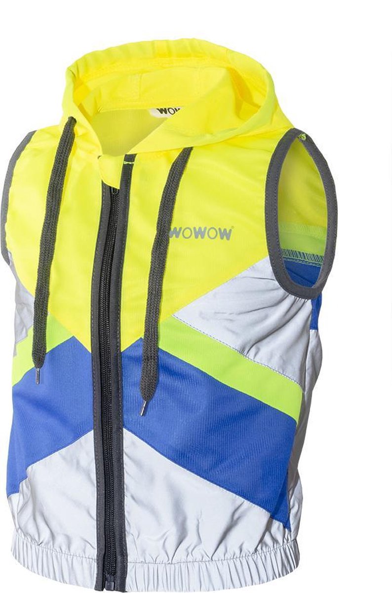 WOWOW fluo jasje kind met kap EN 17353 - Cape Town Hoodie geel M