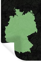 Muurstickers - Sticker Folie - Kaart - Duitsland - Mintgroen - 20x30 cm - Plakfolie - Muurstickers Kinderkamer - Zelfklevend Behang - Zelfklevend behangpapier - Stickerfolie