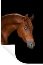 Muurstickers - Sticker Folie - Paard - Zwart - Dier - 40x60 cm - Plakfolie - Muurstickers Kinderkamer - Zelfklevend Behang - Zelfklevend behangpapier - Stickerfolie