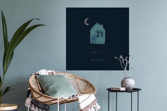 Stickers muraux - Film autocollant - Dictons - Citations - Maman Hotel - Mère - 50x50 cm - Film adhésif - Stickers muraux Chambre d'enfant - Papier peint autocollant - Papier peint autocollant - Film autocollant