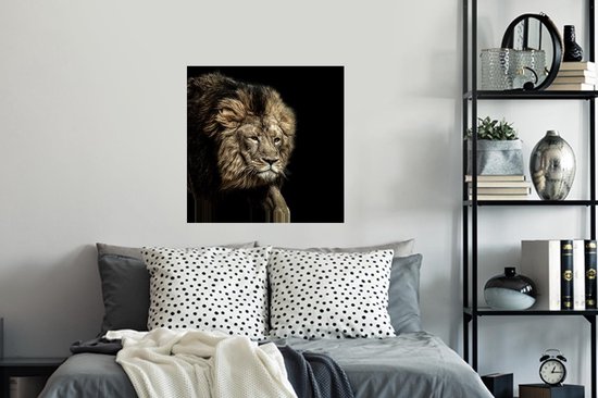 Stickers Stickers muraux - Lion - Animaux - Zwart - 50x50 cm - Film adhésif