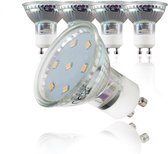 B.K.Licht - LED Lichtbron - set van 10 - met GU10 - 3W LED - 3.000K warm wit licht - lampjes  - LED lampen -  gloeilampen - reflectorlamp