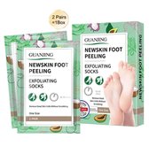 Guanjing | New-skin Foot Peeling Exfoliating Socks | Mixed Fruit Peeling Foot Mask | Eeltsokken | Eelt Verwijderaar | Voetenmasker | 2 paar (4 stuks)