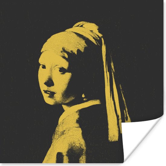 Poster Het meisje met de parel - Vermeer - Kunst - 100x100 cm XXL