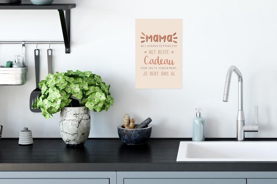 Affiche Cadeau Fête des Mères - vous nous avez déjà - Beige - 20x30 cm