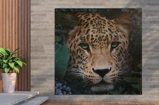 Affiche de Jardin Jungle - Panthère - Animaux sauvages - 200x200 cm