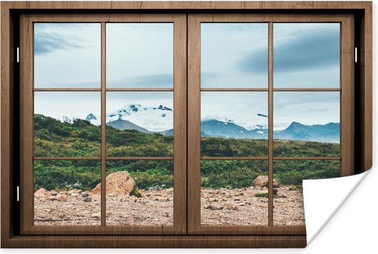 Affiche Look through - Roches - Berg - 180x120 cm XXL