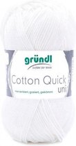 Gründl Cotton Quick Uni | Wit | 5 bollen | kleur: 01