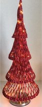 Haakpakket kerstboom haken - bordeaux rood katoen garen - 5 lagen - excl. standaard en lichten