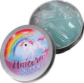 kneeddeeg Unicorn Glitter junior 8,5 cm lichtblauw