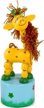 drukfiguur giraffe geel/bruin 11 cm
