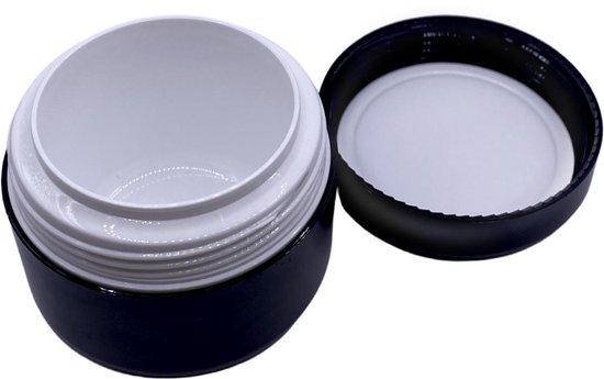 Pot cosmétique avec couvercle noir 10 pièces - 50ml - noir brillant - pot  vide -... | bol.com