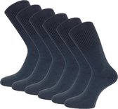 6 paar SQOTTON diabetes sokken - Naadloos - Antraciet Maat 43-46