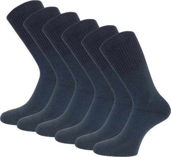 6 paar SQOTTON diabetes sokken - Naadloos Antraciet Maat 39-42