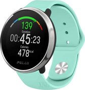 Siliconen Smartwatch bandje - Geschikt voor  Polar Unite sport band - aqua - Strap-it Horlogeband / Polsband / Armband
