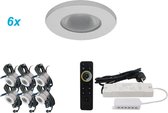 LED Verlichting Overkapping Monno Set 6 - Dimbaar - Compleet met afstandsbediening - Warm wit 2700K IP65