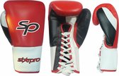 Starpro Pro Fight lace Gloves Layered Foam | Zwart / Rood / Wit (Maat: 12OZ)