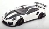 Porsche 911 (991/2) GT2 RS Weissach Package 2018 ( Zwarte Velgen ) Wit / Zwart 1-18 Minichamps Limited 150 Pieces