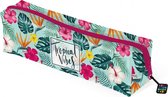 etui Tropical 19 x 5 x 5 cm lichtgroen/roze