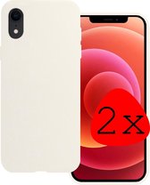 Hoes voor iPhone XR Hoesje Wit Siliconen - Hoes voor iPhone XR Case Back Cover Wit Silicone - Hoes voor iPhone XR Hoesje Siliconen Hoes Wit - 2 Stuks
