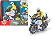 Dickie Toys Politie Motor  - Belgische versie - 17 cm - Licht & Geluid - Speelgoedvoertuig