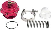 Motortuning-Universele 50MM V-Band Blow Off Valve Dump Valve Met Aluminium Flens SPRING+FLANGE Red