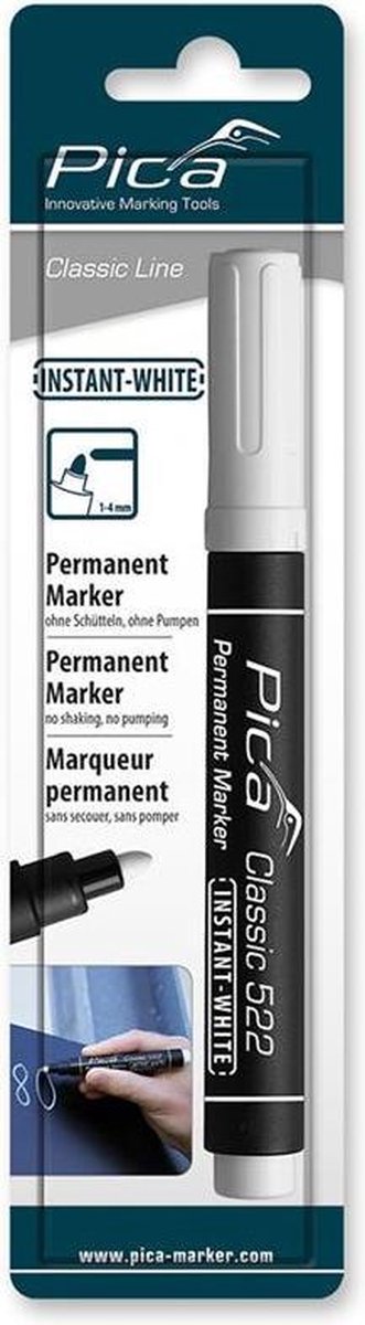 Pica 532/52 Stylo Permanent 1-2mm rond blanc 