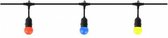 Prikkabel - Lichtsnoer - E27 Fitting - 10 Lampen - 10 Meter - 750W - Zwart