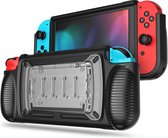 YONO Grip Case Cover geschikt voor Nintendo Switch – Hoes Beschermhoes Accessoires met Ergonomische Handgrip – Zwart
