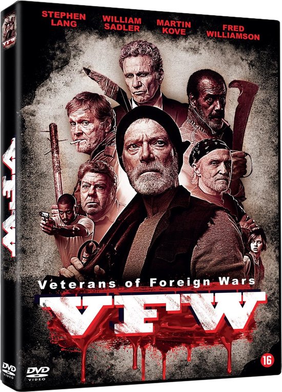 DVD hoes voor VFW. Zeven mannen met dreigende gezichten, sommigen met wapens. Titel in bloederige letters.