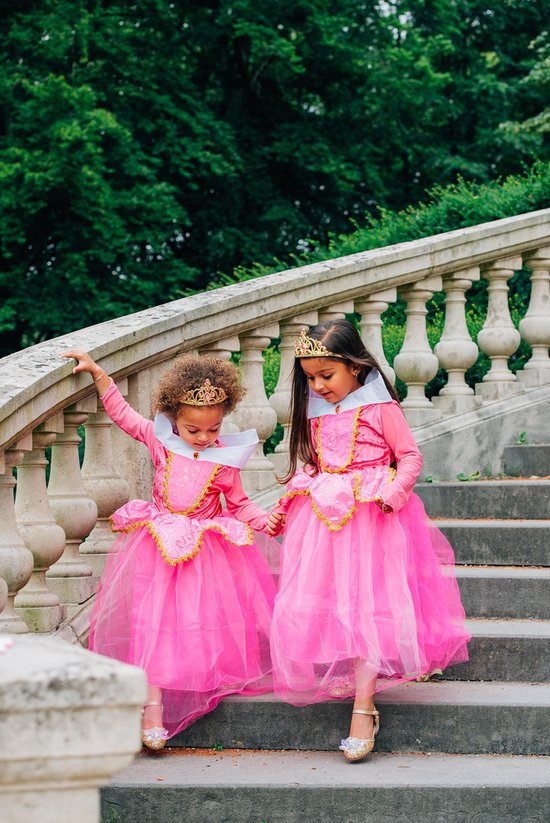 MerryXGift Prinzessin Kleid Mädchen, Lila Prinzessin Kostüm Mädchen mit Krone, Zauberstab, Haarband für 3-10 Jahre Kinder, Faschingskostüme Kinder für Karneval, Halloween, Geburtstag, Hochzeit