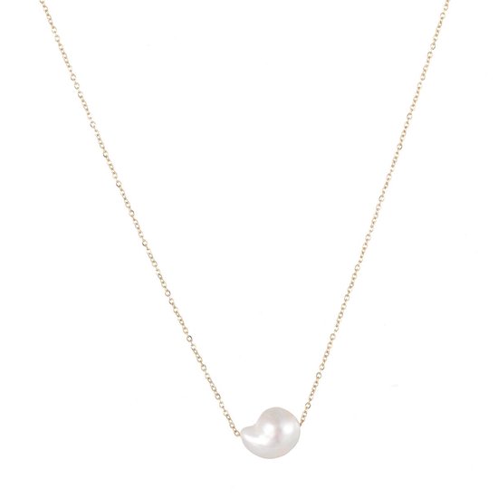 Go Dutch Label Ketting zoetwater parel Goud N1716-2