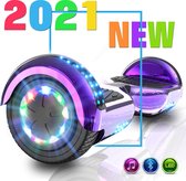 Hoverboard | Evercross | Bluetooth Speaker | Oxboard | LED verlichting | Paars Chroom
