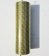 4X Rol glanzende organza met stipjes olijf groen 15 cm breed en 5,5 meter lang - kerst - decoratie - stoffen - naaien - hobby