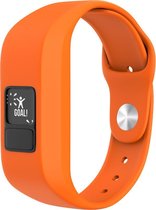 Siliconen Smartwatch bandje - Geschikt voor  Garmin Vivofit Junior 1 / Junior 2 sport bandje - oranje - Strap-it Horlogeband / Polsband / Armband