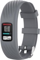 Siliconen Smartwatch bandje - Geschikt voor Garmin Vivofit 4 siliconen bandje - grijs - Strap-it Horlogeband / Polsband / Armband - Maat: Maat S