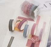 Vijf Kleuren Tekst / Quotes Washi Tapes | Roze Blauw Groen | Citaten | Spreuken | Gezegden | Meerdere Washi Tapes Rollen| Vijf Verschillende Masking Tapes | Bullet Journal | Journa