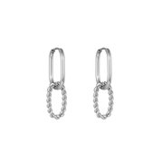 Go Dutch Label Oorhanger 2 hoops Zilver E1786-1